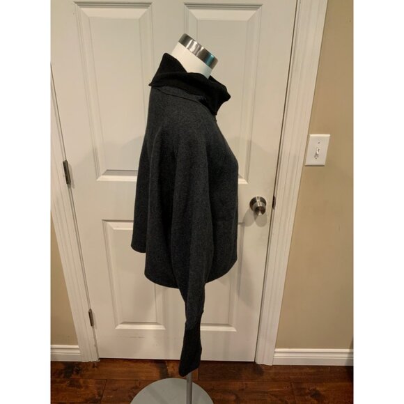 Zara Gray Cropped Mock Neck Sweater, Size S - Picture 2 of 5